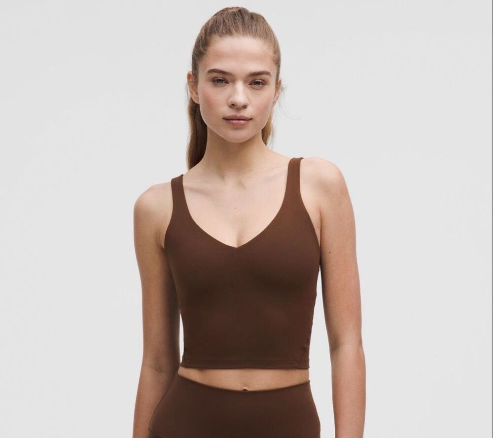 Lululemon Align cropped Tank Top in brown size 4